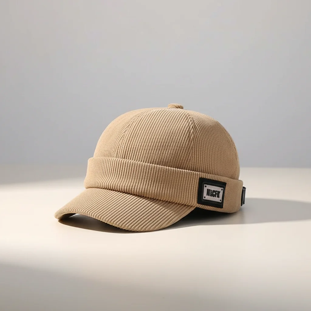 bonnet docker hiver velours côtelé confort